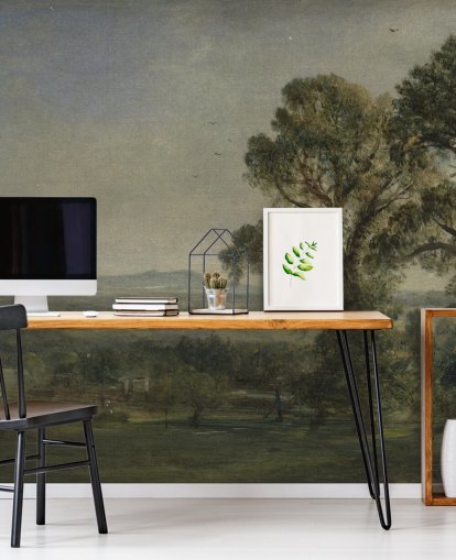 fine art wall mural called Bardon Hill, Coleorton Hall by John Constable for bedrooms and home offices fine art wall mural called Bardon Hill, Coleorton Hall by John Constable for bedrooms and home offices