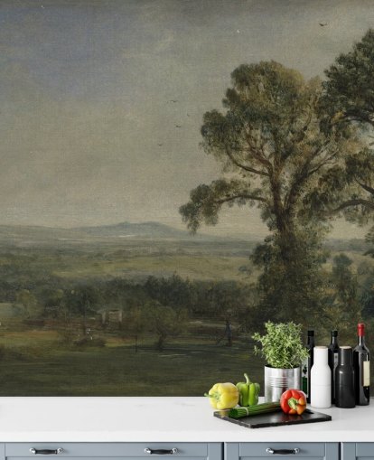 mural de parede de belas artes chamado Bardon Hill, Coleorton Hall de John Constable para quartos e escritórios domésticos mural de parede de belas artes chamado Bardon Hill, Coleorton Hall de John Constable para quartos e escritórios domésticos