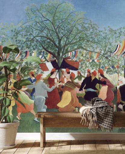 kunsttapet vægmaleri kaldet A Centennial of Independence af Henri Rousseau kunsttapet vægmaleri kaldet A Centennial of Independence af Henri Rousseau