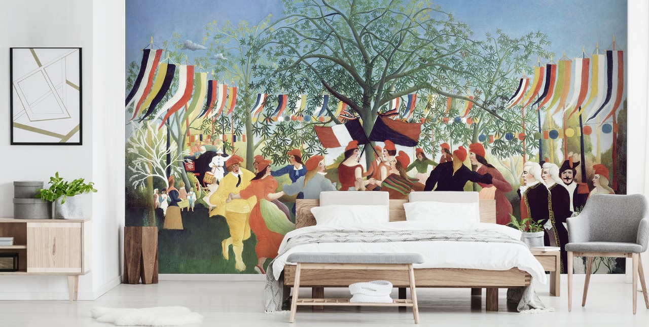 fine art wallpaper mural called A Centennial of Independence by Henri Rousseau fine art wallpaper mural called A Centennial of Independence by Henri Rousseau