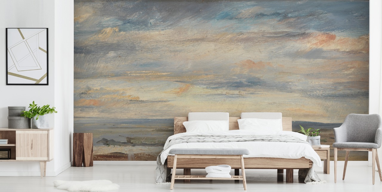 mural de papel de parede de belas artes chamado Cloud Study, Early Morning, Looking East from Hampstead, de John Constable mural de papel de parede de belas artes chamado Cloud Study, Early Morning, Looking East from Hampstead, de John Constable