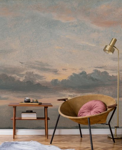 fine art wallpaper mural called A Cloud Study, Sunset by John Constable for bedrooms and living rooms fine art wallpaper mural called A Cloud Study, Sunset by John Constable for bedrooms and living rooms