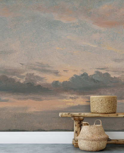 mural de papel pintado de bellas artes llamado A Cloud Study, Sunset de John Constable para dormitorios y salas de estar mural de papel pintado de bellas artes llamado A Cloud Study, Sunset de John Constable para dormitorios y salas de estar