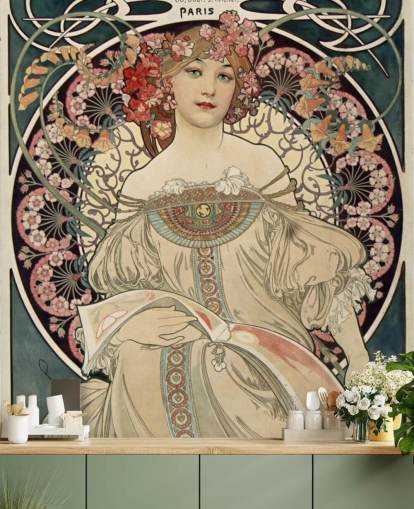 fine art wall mural called F. Champenois Imprimeur-Editeur by Alphonse Mucha fine art wall mural called F. Champenois Imprimeur-Editeur by Alphonse Mucha