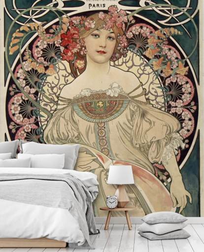 fine art wall mural called F. Champenois Imprimeur-Editeur by Alphonse Mucha fine art wall mural called F. Champenois Imprimeur-Editeur by Alphonse Mucha