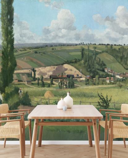 kunsttapet veggmaleri kalt Landskap på Les Pâtis, Pontoise av Camille Pissarro kunsttapet veggmaleri kalt Landskap på Les Pâtis, Pontoise av Camille Pissarro