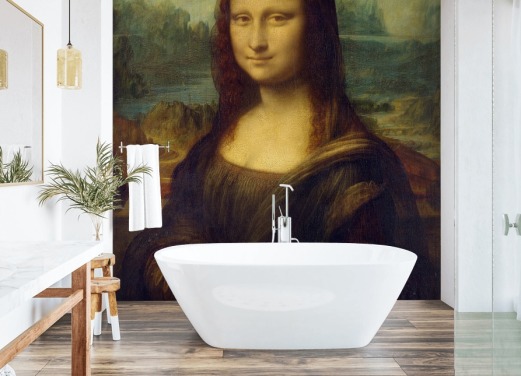 mural de papel de parede de belas artes chamado Mona Lisa de Leonardo Da Vinci para quartos, escritórios domésticos e corredores