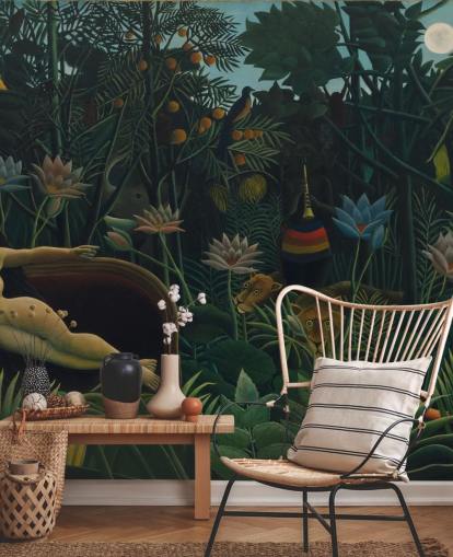 mural de pared de bellas artes llamado El sueño de Henri Rousseau para salas de estar y dormitorios mural de pared de bellas artes llamado El sueño de Henri Rousseau para salas de estar y dormitorios