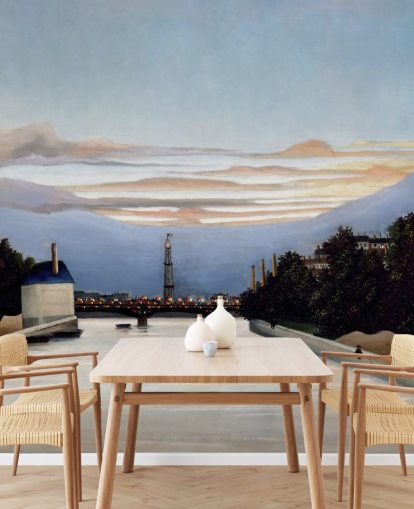 carta da parati fine art chiamata La Torre Eiffel di Henri Rousseau per camere da letto e salotti carta da parati fine art chiamata La Torre Eiffel di Henri Rousseau per camere da letto e salotti