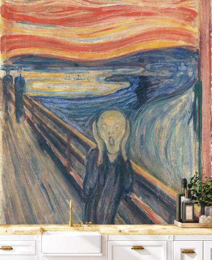 mural de papel de parede de belas artes chamado The Scream de Edvard Munch para quartos e salas de estar mural de papel de parede de belas artes chamado The Scream de Edvard Munch para quartos e salas de estar