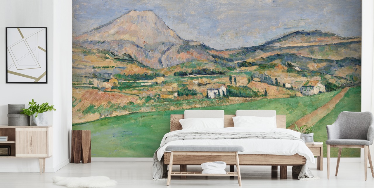 kunsttapet vægmaleri kaldet Toward Mont Sainte-Victoire af Paul Cezanne til soveværelser og lounger kunsttapet vægmaleri kaldet Toward Mont Sainte-Victoire af Paul Cezanne til soveværelser og lounger