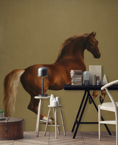 mural de papel pintado de bellas artes llamado Whistlejacket de George Stubbs para dormitorios y salas de estar mural de papel pintado de bellas artes llamado Whistlejacket de George Stubbs para dormitorios y salas de estar