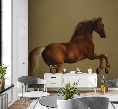 konsttapet väggmålning som heter Whistlejacket av George Stubbs för sovrum och vardagsrum