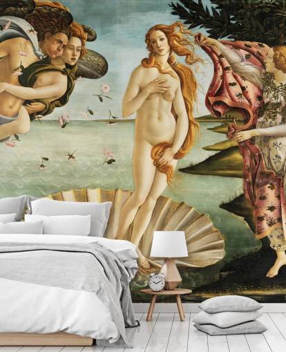 fine art wallpaper mural called The Birth of Venus by Botticelli for ceilings, bathrooms and bedrooms fine art wallpaper mural called The Birth of Venus by Botticelli for ceilings, bathrooms and bedrooms