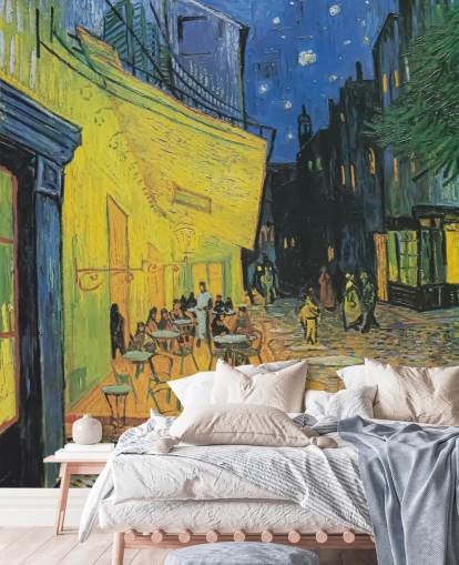 papier peint mural d'art intitulé Cafe Terrace at Night par Vincent van Gogh pour les chambres et les entreprises papier peint mural d'art intitulé Cafe Terrace at Night par Vincent van Gogh pour les chambres et les entreprises