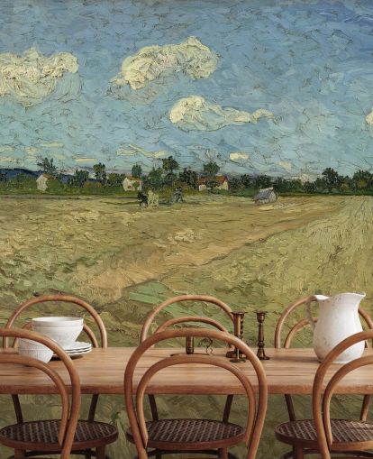 Kunsttapete mit dem Titel The Ploughed Field von Vincent van Gogh für Schlafzimmer, Wohnzimmer und mehr Kunsttapete mit dem Titel The Ploughed Field von Vincent van Gogh für Schlafzimmer, Wohnzimmer und mehr