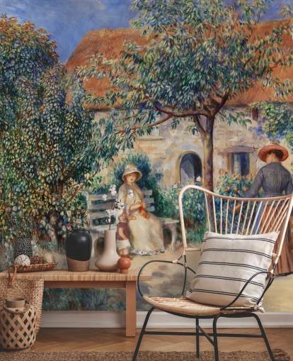 papier peint mural d'art intitulé In Brittany (En Bretagne) par Renoir pour les salons et les chambres papier peint mural d'art intitulé In Brittany (En Bretagne) par Renoir pour les salons et les chambres