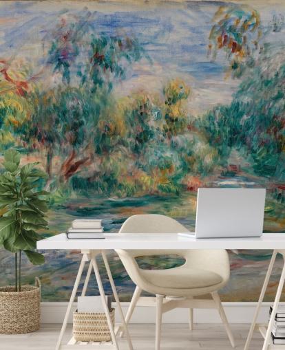 fine art wall mural called Landscape (Paysage) II by Pierre-Auguste Renoir for dining rooms, living rooms and bedrooms fine art wall mural called Landscape (Paysage) II by Pierre-Auguste Renoir for dining rooms, living rooms and bedrooms