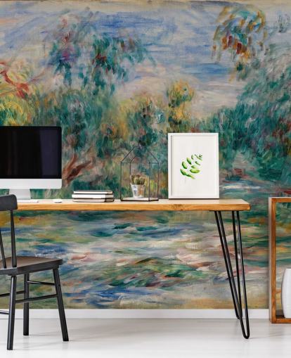fine art wall mural called Landscape (Paysage) II by Pierre-Auguste Renoir for dining rooms, living rooms and bedrooms fine art wall mural called Landscape (Paysage) II by Pierre-Auguste Renoir for dining rooms, living rooms and bedrooms