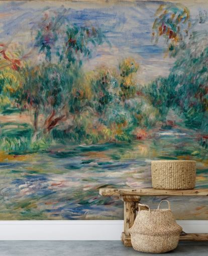 murale d'arte chiamato Landscape (Paysage) II di Pierre-Auguste Renoir per sale da pranzo, salotti e camere da letto murale d'arte chiamato Landscape (Paysage) II di Pierre-Auguste Renoir per sale da pranzo, salotti e camere da letto