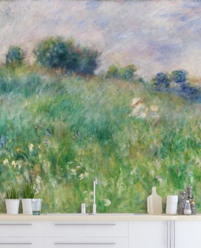 Wandtapete Meadow (La Prairie), individuell gestaltbar, von Pierre-Auguste Renoir für Schlafzimmer und Wohnzimmer Wandtapete Meadow (La Prairie), individuell gestaltbar, von Pierre-Auguste Renoir für Schlafzimmer und Wohnzimmer