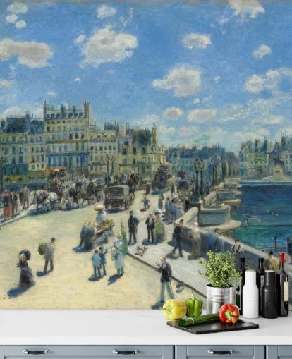 fine art wallpaper mural called Pont Neuf by Pierre-Auguste Renoir for bedrooms, home offices and living rooms fine art wallpaper mural called Pont Neuf by Pierre-Auguste Renoir for bedrooms, home offices and living rooms