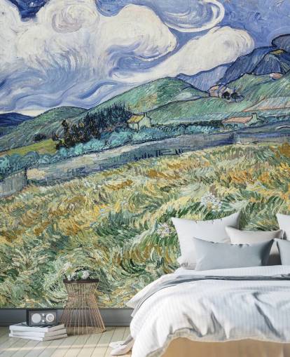 papier peint mural d'art intitulé Paysage de Saint-Rémy par Vincent van Gogh papier peint mural d'art intitulé Paysage de Saint-Rémy par Vincent van Gogh