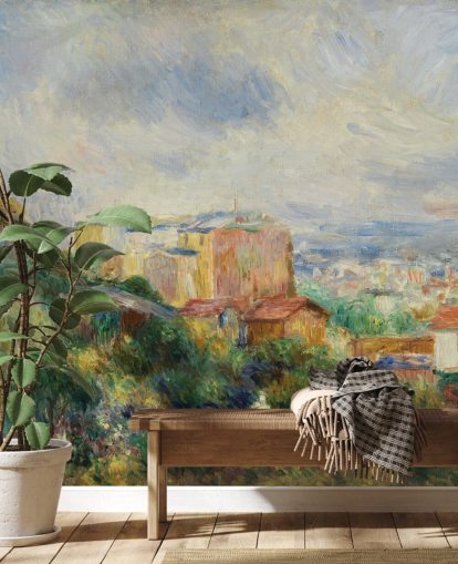 fine art wall mural called View From Montmartre by Pierre-Auguste Renoir for bedrooms and living rooms fine art wall mural called View From Montmartre by Pierre-Auguste Renoir for bedrooms and living rooms