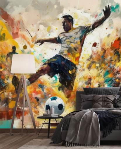vibrant football wallpaper mural called Street Soccer for bedrooms and football clubs vibrant football wallpaper mural called Street Soccer for bedrooms and football clubs