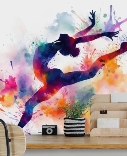 customisable gymnastics wallpaper mural called Gymnast Silhouette for bedrooms and sports clubs customisable gymnastics wallpaper mural called Gymnast Silhouette for bedrooms and sports clubs