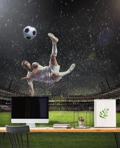 football wallpaper mural called Bicycle Kick for bedrooms and sports clubs football wallpaper mural called Bicycle Kick for bedrooms and sports clubs
