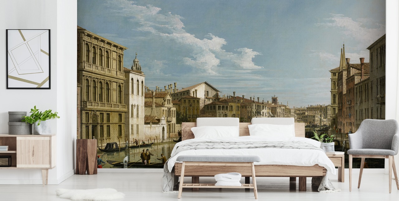 papier peint mural d'art intitulé Le Grand Canal à Venise, du Palazzo Flangini à Campo San Marcuola. par Canaletto papier peint mural d'art intitulé Le Grand Canal à Venise, du Palazzo Flangini à Campo San Marcuola. par Canaletto