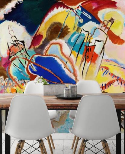 fresque murale d'art intitulée Improvisation No. 30 (Cannons) de Wassily Kandinsky pour les salons, les chambres et les bureaux fresque murale d'art intitulée Improvisation No. 30 (Cannons) de Wassily Kandinsky pour les salons, les chambres et les bureaux