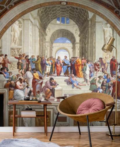 murale d'arte chiamato The School of Athens di Raffaello per case, uffici e aziende murale d'arte chiamato The School of Athens di Raffaello per case, uffici e aziende