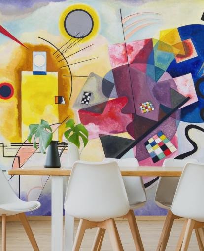 mural de parede de belas artes chamado Yellow-Red-Blue de Wassily Kandinsky para residências, escritórios e empresas mural de parede de belas artes chamado Yellow-Red-Blue de Wassily Kandinsky para residências, escritórios e empresas