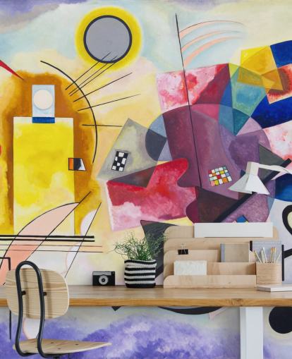 fine art wall mural called Yellow-Red-Blue by Wassily Kandinsky for homes, offices and businesses fine art wall mural called Yellow-Red-Blue by Wassily Kandinsky for homes, offices and businesses