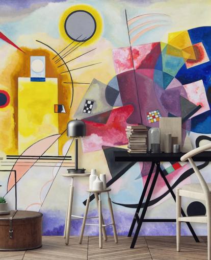fine art wall mural called Yellow-Red-Blue by Wassily Kandinsky for homes, offices and businesses fine art wall mural called Yellow-Red-Blue by Wassily Kandinsky for homes, offices and businesses