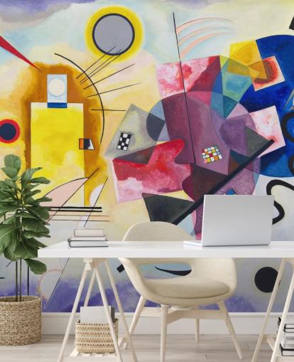 fine art wall mural called Yellow-Red-Blue by Wassily Kandinsky for homes, offices and businesses fine art wall mural called Yellow-Red-Blue by Wassily Kandinsky for homes, offices and businesses