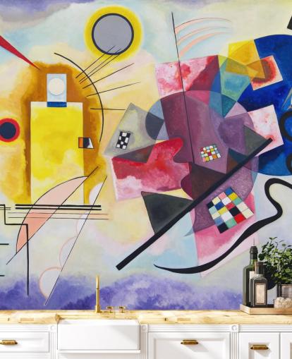 kunstvægmaleri kaldet Yellow-Red-Blue af Wassily Kandinsky til hjem, kontorer og virksomheder kunstvægmaleri kaldet Yellow-Red-Blue af Wassily Kandinsky til hjem, kontorer og virksomheder