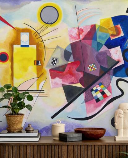 mural de parede de belas artes chamado Yellow-Red-Blue de Wassily Kandinsky para residências, escritórios e empresas mural de parede de belas artes chamado Yellow-Red-Blue de Wassily Kandinsky para residências, escritórios e empresas