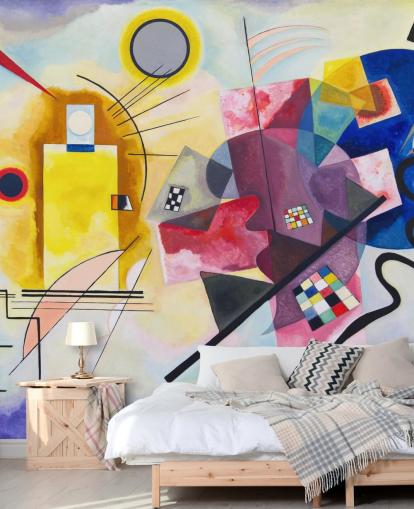 konstväggmålning kallad Yellow-Red-Blue av Wassily Kandinsky för hem, kontor och företag konstväggmålning kallad Yellow-Red-Blue av Wassily Kandinsky för hem, kontor och företag