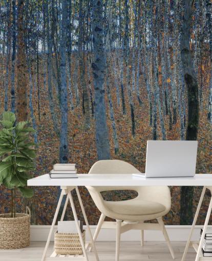 fine art wallpaper mural called Beech Grove by Gustav Klimt for bedrooms, living rooms and offices fine art wallpaper mural called Beech Grove by Gustav Klimt for bedrooms, living rooms and offices