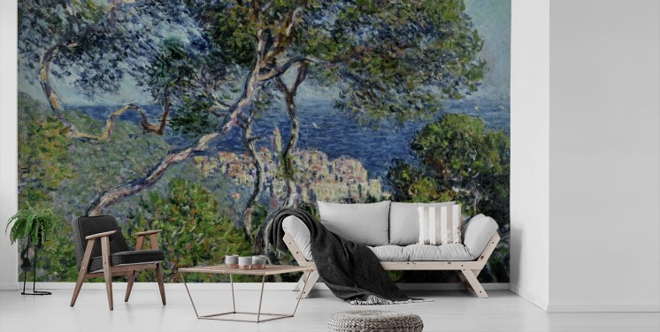 fine art wallpaper mural called Bordighera by Claude Monet for living rooms, bedrooms and offices