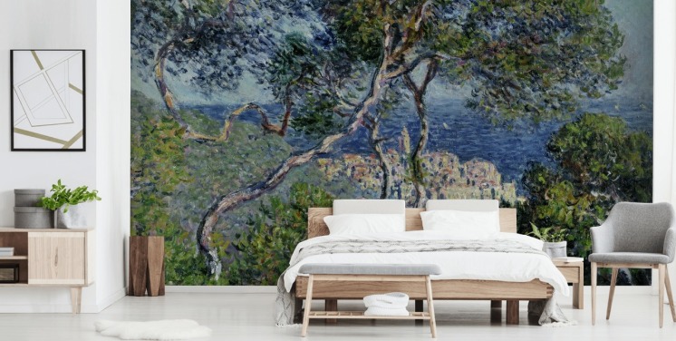 papier peint mural d'art appelé Bordighera de Claude Monet pour les salons, les chambres et les bureaux