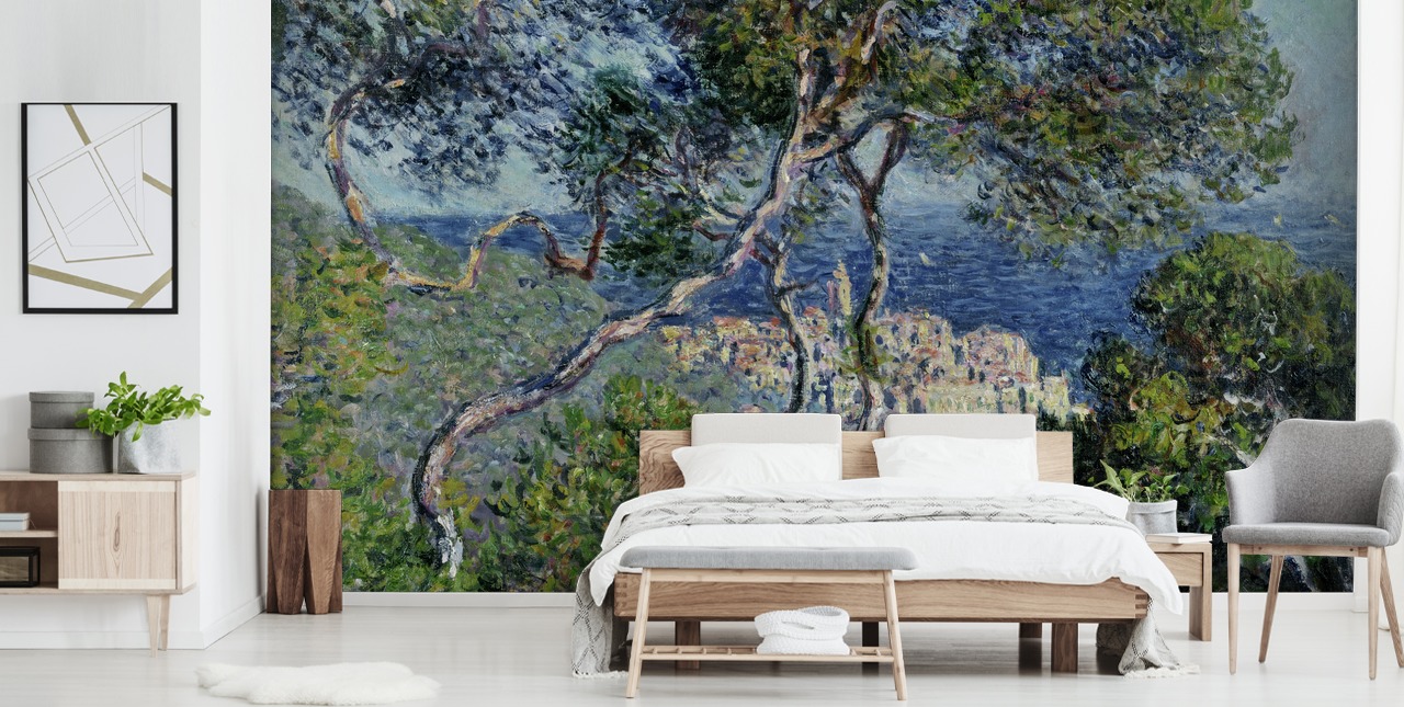 carta da parati fine art chiamata Bordighera di Claude Monet per salotti, camere da letto e uffici