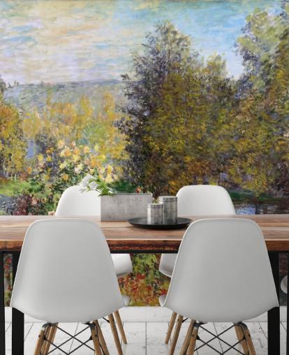 fine art wallpaper mural called Corner of the Garden at Montgeron by Claude Monet fine art wallpaper mural called Corner of the Garden at Montgeron by Claude Monet