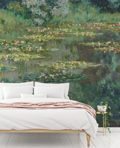 carta da parati fine art chiamata Le Bassin des Nympheas di Monet per camere da letto, bagni e salotti carta da parati fine art chiamata Le Bassin des Nympheas di Monet per camere da letto, bagni e salotti