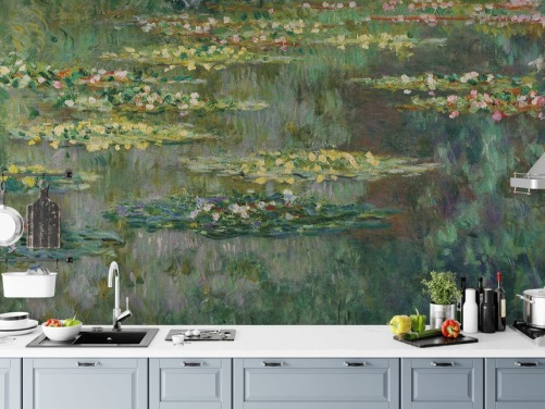 kunsttapet vægmaleri kaldet Le Bassin des Nympheas af Monet til soveværelser, badeværelser og lounger