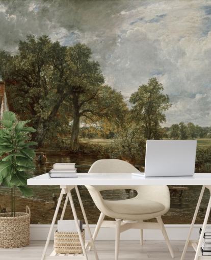 kunsttapet vægmaleri kaldet The Hay Wain af John Constable til stuer, soveværelser og spisestuer kunsttapet vægmaleri kaldet The Hay Wain af John Constable til stuer, soveværelser og spisestuer