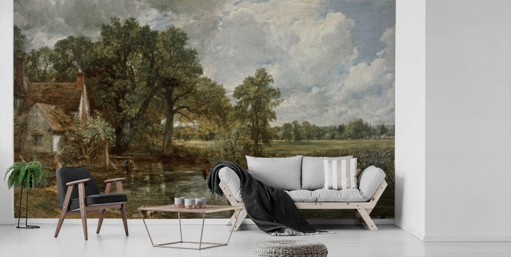 kunsttapet veggmaleri kalt The Hay Wain av John Constable for stuer, soverom og spiserom